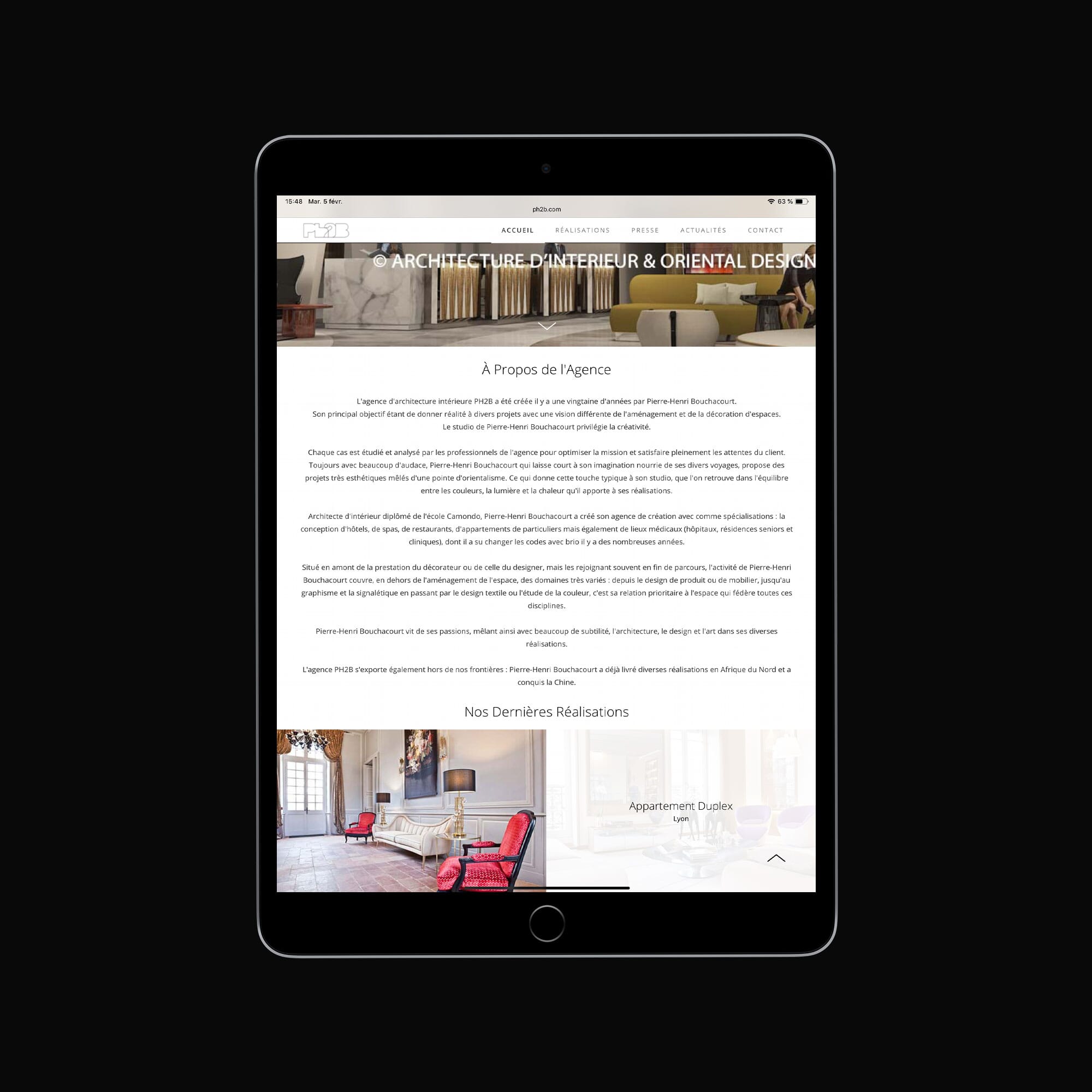 Site Web Agence Ph2B